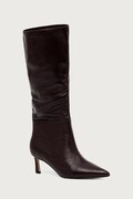 Steve Madden kozaki na szpilce damskie skórzane Lavan bordowe 11003290