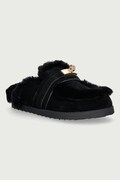 Nokwol papuče dámske kožené Toby Black Suede Shearling čierne Toby Black Suede Shearling