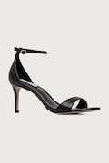 Steve Madden sandały na wysokim obcasie skórzane Necy czarne 11005710