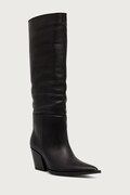 Steve Madden kozaki na słupku damskie skórzane Menthe czarne 11005651