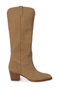 Lauren Ralph Lauren kozaki damskie zamszowe Harpher Tall beżowe 802P12042001