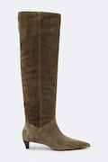 AllSaints kozaki damskie zamszowe Ortega Suede Boot zielone W034FF