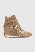 Naked Wolfe Element sneakersy damskie zamszowe beżowe na koturnie