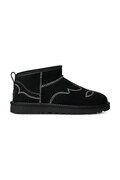 UGG W Classic Ultra Mini Western μπότες χιονιού Γυναικείες σουέτ μαύρες 1180628.BLK