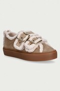 Inuikii Shearling Low Velcro Buckle sneakersy damskie zamszowe beżowe 1001.001.0551
