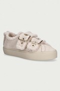 Inuikii Shearling Low Velcro Buckle sneakersy damskie zamszowe beżowe na platformie 1001.001.0551