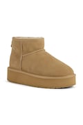 Emu Australia Stinger Micro Flatform 2.0 śniegowce damskie zamszowe beżowe W13296
