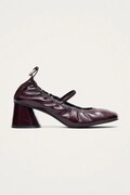 Alohas cipele s potpeticom s debelom potpeticom od kože Rhiane bordo S101442-01
