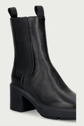 Calvin Klein čizme s debelom potpeticom za žene od kože BLOCK HEEL CHELSEA BOOT LTH crne HW0HW03694