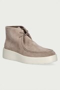 Calvin Klein čizme za muškarce od brušene kože FLATF LACE UP APR CUT BOOT bež HW0HW03273