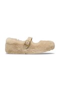 Birkenstock μπαλαρίνες δερμάτινες Santa Clarita Shearling μπεζ 1032708