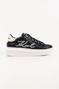 Karl Lagerfeld Kapri sneakersy damskie skórzane czarne KL62510R