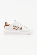 Karl Lagerfeld Kapri sneakersy damskie skórzane białe KL62510C