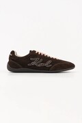 Karl Lagerfeld Altia sneakersy damskie zamszowe brązowe KL66122