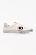 Karl Lagerfeld Skool sneakersy damskie skórzane białe KL60130N