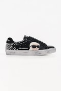 Karl Lagerfeld Skool sneakersy damskie skórzane czarne KL60130N