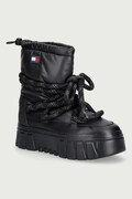 Tommy Jeans TJW PLATFORM NYLON SNOWBOOT WL μπότες χιονιού Γυναικεία μαύρες EN0EN03163