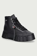 Tommy Jeans TJW PLATFORM SNEAKER LEATHER MC tenisice za žene od kože crne visoke EN0EN03133
