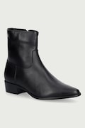 Tommy Hilfiger botki damskie skórzane LEATHER ANKLE BOOT W ZIP czarne FW0FW09921