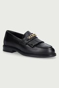 Tommy Hilfiger mokasyny damskie skórzane TH CHAIN FRINGE LEATHER LOAFER czarne FW0FW09668