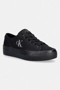 Calvin Klein VULC FLATFORM LOW CANVAS MG tenisówki damskie czarne na platformie YW0YW01763