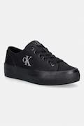 Calvin Klein VULC FLATFORM LOW CANVAS MG tenisówki damskie czarne na platformie YW0YW01763