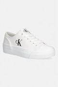 Calvin Klein VULC FLATFORM LOW CANVAS MG tenisówki damskie białe niskie YW0YW01763