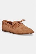 Calvin Klein mokasíny dámské semišové ESS BOATSHOE SUEDE hnědé HW0HW03290