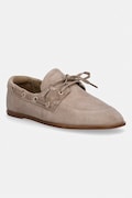 Calvin Klein mokasíny dámské semišové ESS BOATSHOE SUEDE béžové HW0HW03290