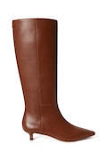 Lauren Ralph Lauren μπότες Γυναικείες δερμάτινες Frncsa Tl Hl καφέ 802P15725002