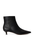 Lauren Ralph Lauren stivali alla caviglia su una spilla da donna in pelle Frncsa Bt Hl neri 802P15721001