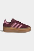 adidas Originals GAZELLE BOLD tenisky detské semišové burgundské na platforme KK2729