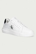 Calvin Klein CHUNKY CUPSOLE MONO LTH sneakers ανδρικά δερμάτινα λευκά YM0YM01317