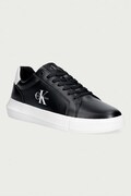 Calvin Klein CHUNKY CUPSOLE MONO LTH sneakers ανδρικά δερμάτινα μαύρα YM0YM01317