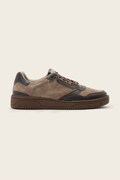 AllSaints Regan Low Top sneakersy męskie zamszowe brązowe M031FF