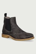 AllSaints čizme za muškarce od brušene kože Clive Chelsea Boot sive M009FF