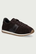 Michael Kors Rhodes Stripe Trainer sneakers da uomo in scamoscio marrone 42F6RHFS1S.251