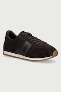 Michael Kors Rhodes Stripe Trainer sneakers da uomo in scamoscio marrone 42F6RHFS1S.251