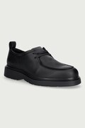Calvin Klein poltopánky pánske kožené COMBAT APRON LACEUP TU LTH čierne HM0HM02245