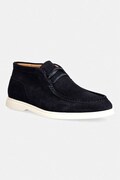 BOSS stivaletti da uomo in scamoscio Sienne blu navy 50548119.401