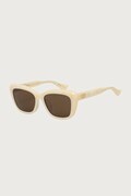 Valentino Eyewear okulary przeciwsłoneczne kocie oczy damskie beżowe VG0058SA