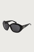 Gucci okulary przeciwsłoneczne okrągłe damskie czarne GG2200S