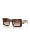 Prada okulary przeciwsłoneczne damskie brązowe 0PR.D01S