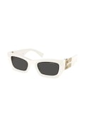Miu Miu okulary przeciwsłoneczne kocie oczy damskie białe 0MU.09WS