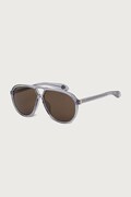 Alexander McQueen okulary przeciwsłoneczne pilotki męskie szare AM0586S