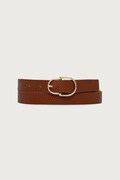 Tommy Hilfiger pasek damski skórzany brązowy AW0AW19145