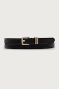 Tommy Hilfiger opasok dámsky kožený čierny AW0AW18693