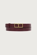 Twinset dvostrani remen za žene od imitacije kože bordo 262TO5250