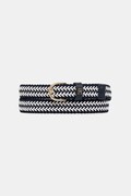 Tommy Hilfiger pasek pleciony damski granatowy AW0AW18690