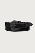 Needles belt suede Men's black TY036